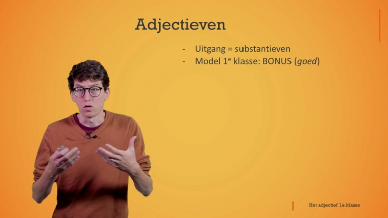 Het adjectief van de eerste klasse model BONUS