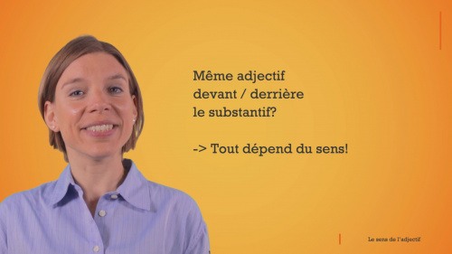 Video Le sens de l'adjectif - Frans 1ste graad A