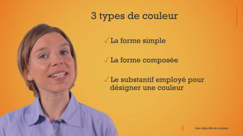 Video Les adjectifs de couleur - Frans 1ste graad A