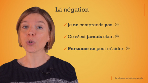 Video La negation verbe forme simple - Frans 1ste graad A