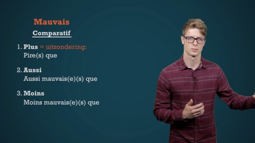 Video De comparatief en superlatief van mal en mauvais. - Frans 1ste graad A