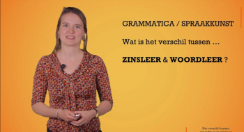 Het verschil tussen woordleer en zinsleer.